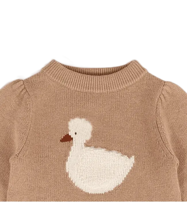 Donsje Denna Merino Wool Sweater | Duck | Hazelnut