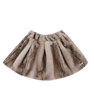 Donsje Donsje Isabelle Skirt | Soft Taupe Striped Teddy