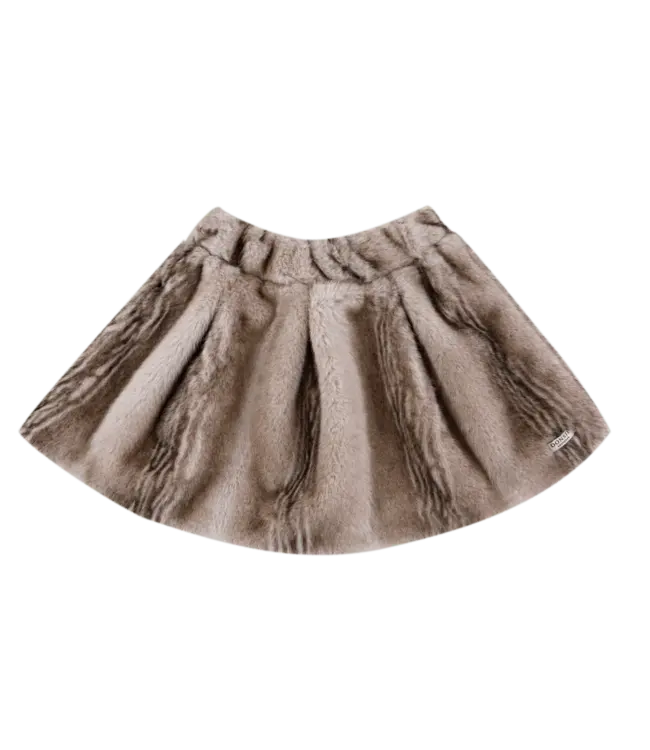 Donsje Isabelle Skirt | Soft Taupe Striped Teddy