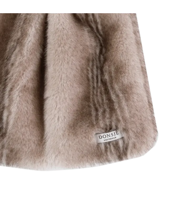 Donsje Isabelle Skirt | Soft Taupe Striped Teddy