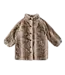 Donsje Mila Jacket | Soft Taupe Striped Teddy