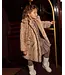 Donsje Mila Jacket | Soft Taupe Striped Teddy
