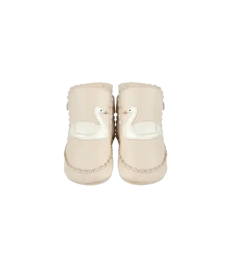 Donsje Donsje Niv Booties | Swan | Powder Metallic Nubuck