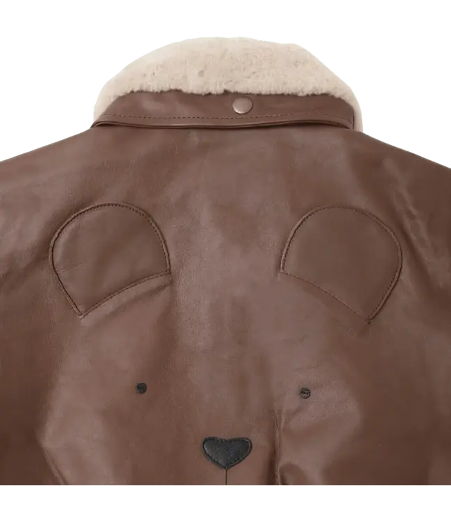 Donsje Yuki Leather Jacket | Bear | Cognac Leather