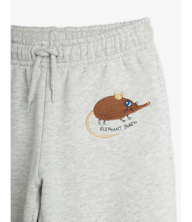 Mini Rodini Elephant shrew emb sweatpants | Grey Melange