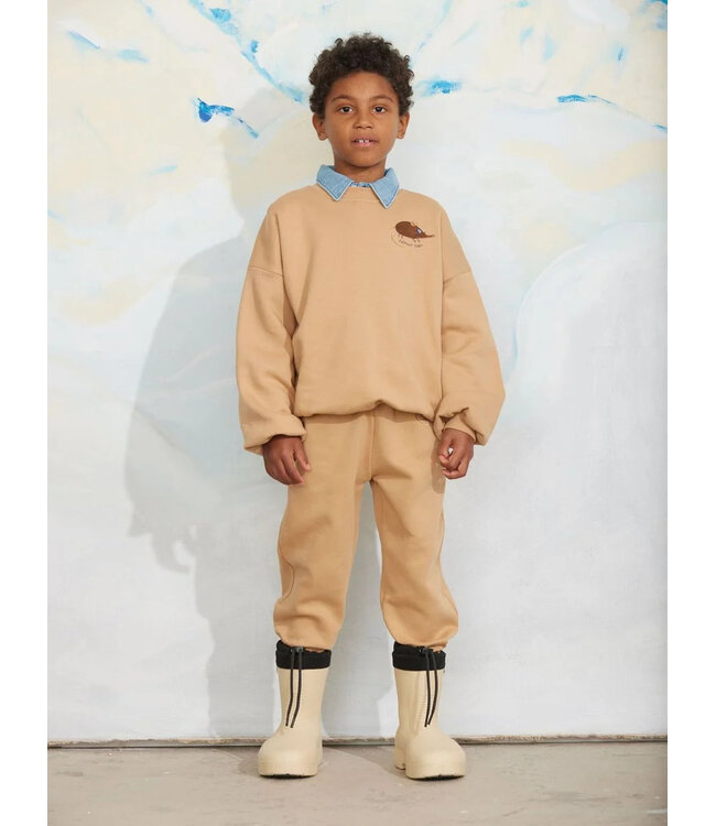 Mini Rodini Elephant shrew emb sweatpants | Beige