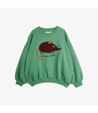 Mini Rodini Mini Rodini Elephant shrew chenille sweatshirt | Green