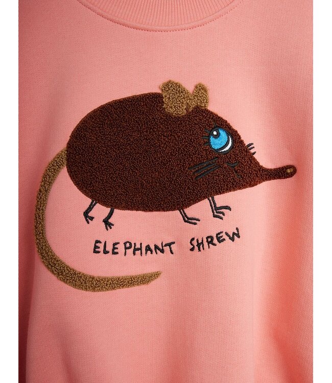 Mini Rodini Elephant shrew chenille sweatshirt | Pink