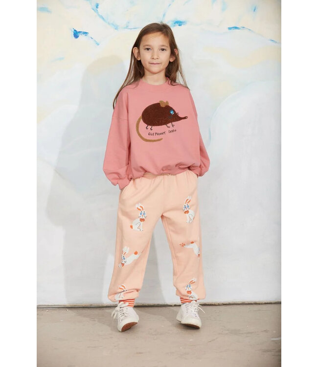 Mini Rodini Elephant shrew chenille sweatshirt | Pink