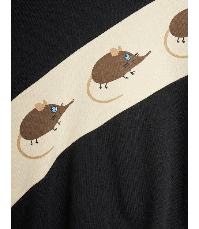 Mini Rodini Elephant shrew panel sweatshirt | Black
