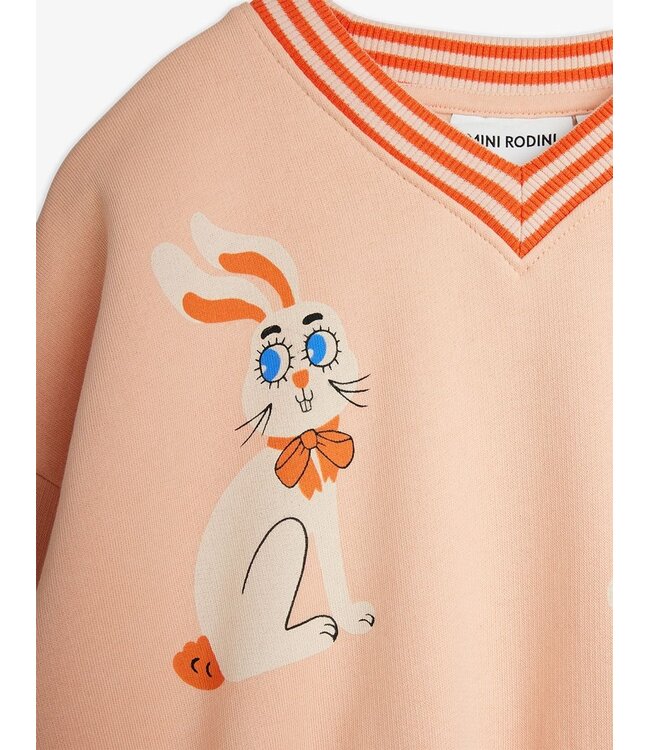 Mini Rodini Rabbits sp sweatshirt | Pink