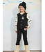 Mini Rodini Penguin patch microfleece vest | Black