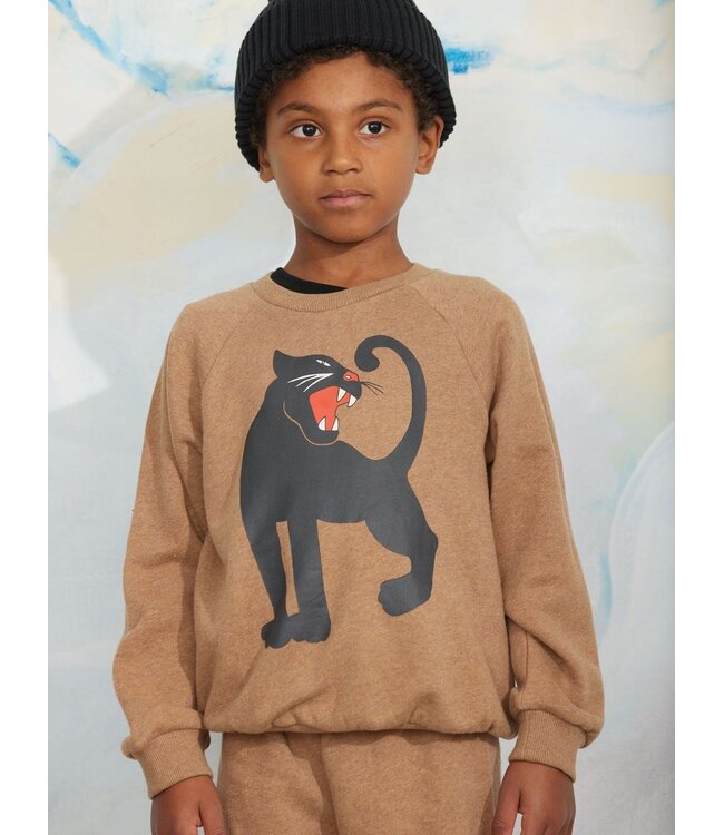 Mini Rodini Panther sp melange sweatshirt | Brown