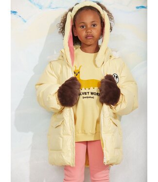 Mini Rodini Faux fur mittens | Brown