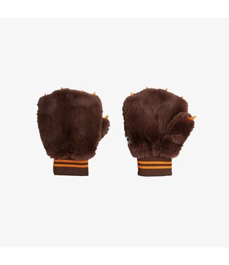 Mini Rodini Faux fur mittens | Brown
