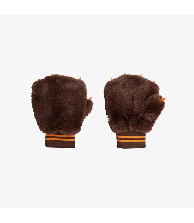 Faux fur mittens | Brown