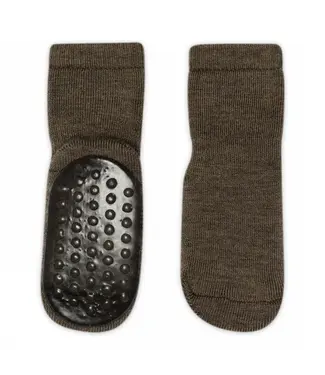 Go Baby GO Wool Socks Anti/Slip - Brown melange