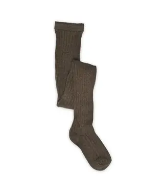 MP Denmark Cotton Rib Tights - Brown Melange