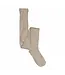 Cotton rib baby socks Light Brown Melange