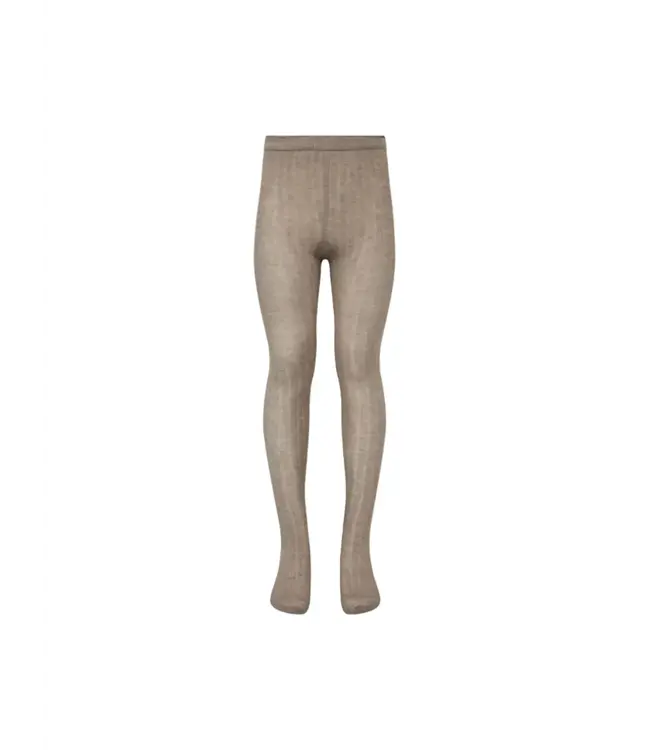 Cotton rib baby socks Light Brown Melange