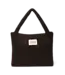 flannel chalkstripe Mom bag brown