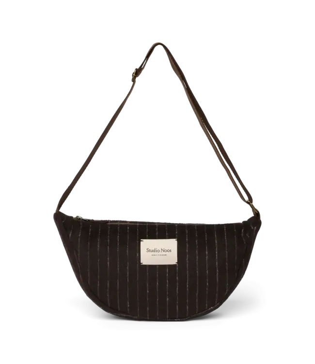 flannel chalkstripe adult fanny pack brown