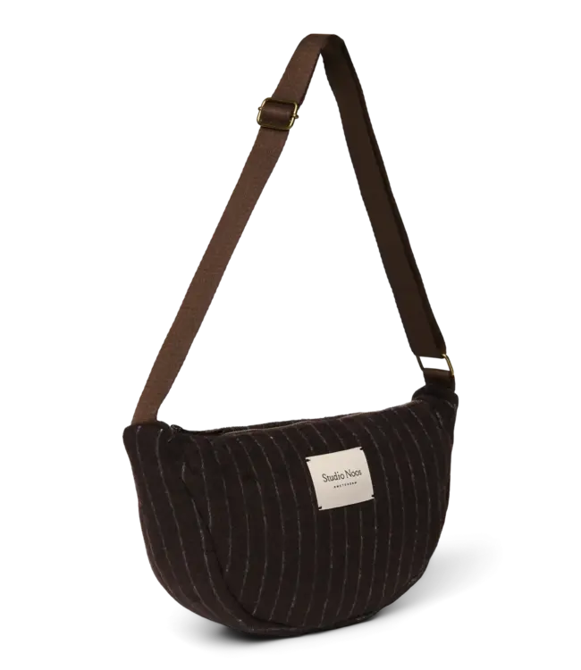 flannel chalkstripe adult fanny pack brown