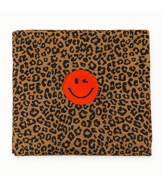 Atelier Pomme HUGE TOWEL LEOPARD - red smile