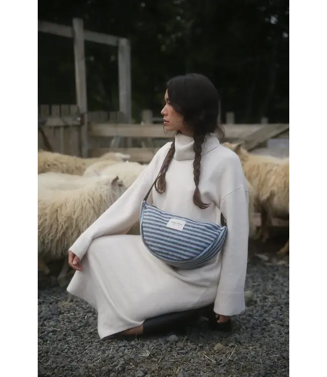 stripy wool adult fanny pack