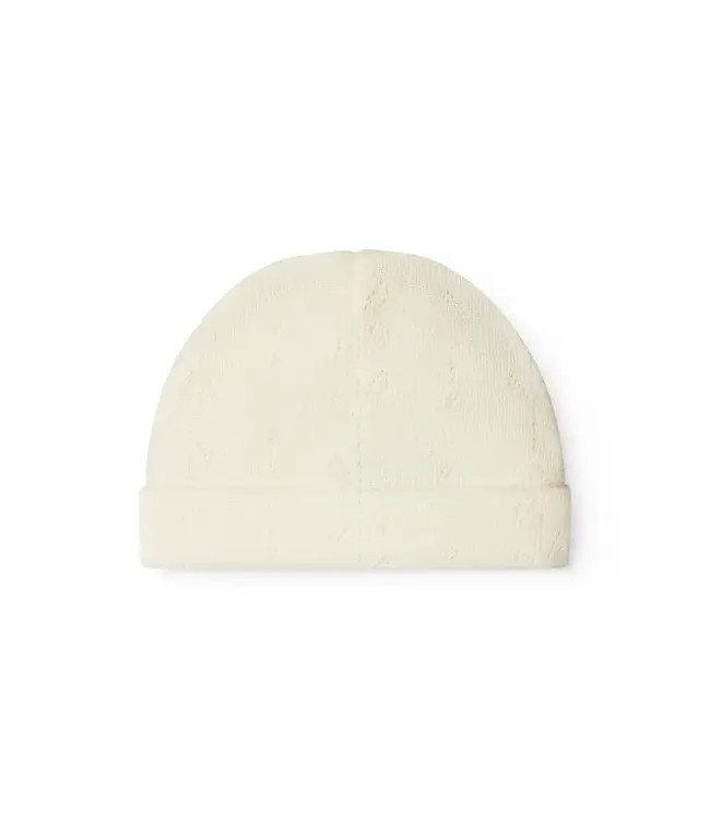 Aiko, Wool Pointelle Hat - Natural