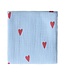 Swaddle Print Medium Light Blue Hearts