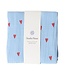 Swaddle Print Large Light Blue Hearts