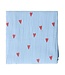 Swaddle Print Large Light Blue Hearts
