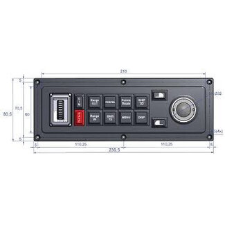 MaxSea Keyboard MCP-10 voor MaxSea TimeZero (horizontal)