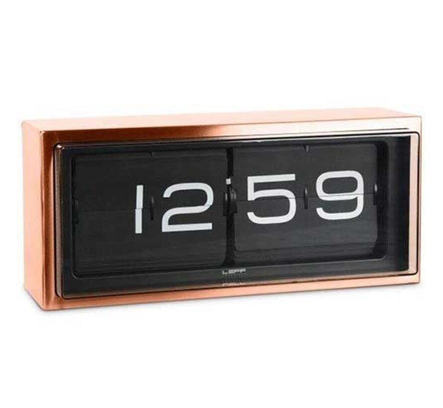 Brick clock stainless steel 24h