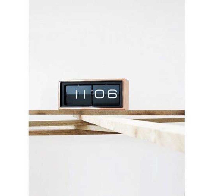 Brick clock stainless steel 24h