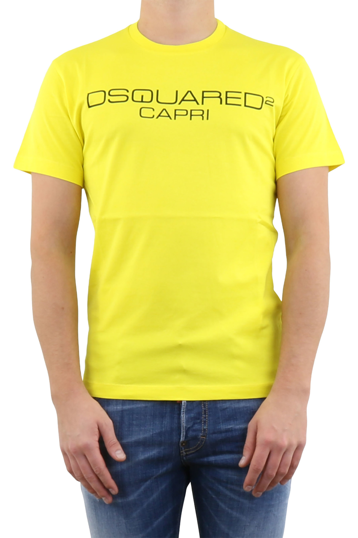 dsquared yellow t shirt