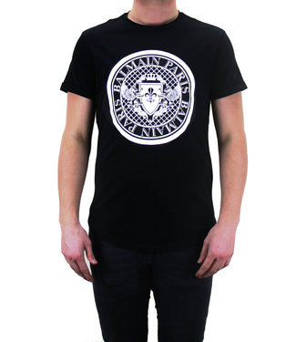 Balmain Balmain : T-shirt velvet logo-Black