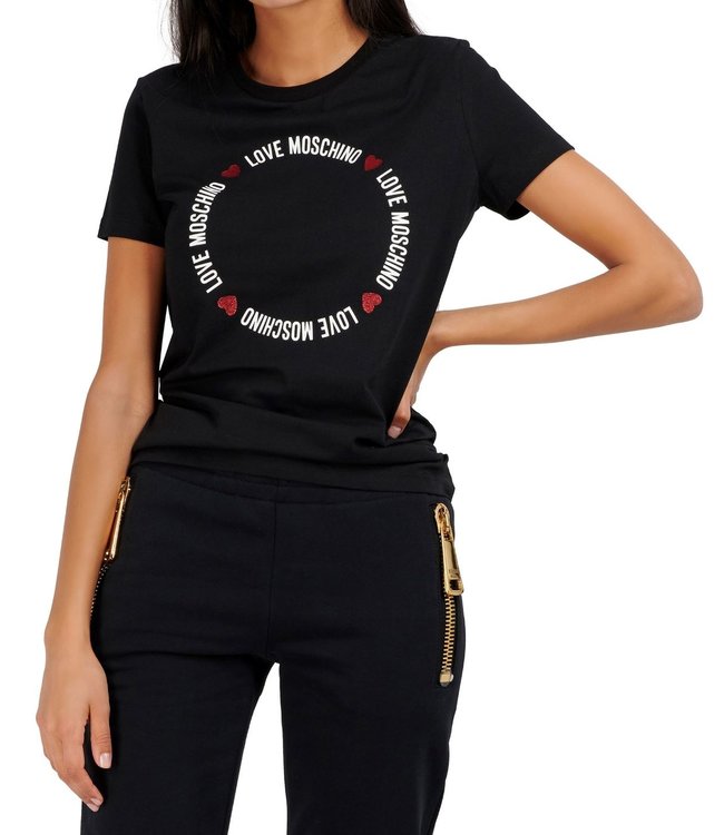Love Moschino W4H0605M3876 Giallo - Textiel T-shirts korte mouwen Dames €  69,95