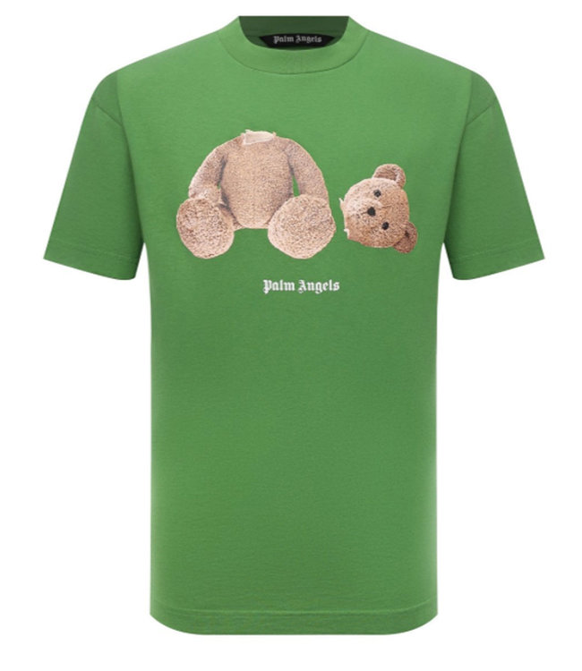 Palm Angels : Tee Bear-Green-brown 