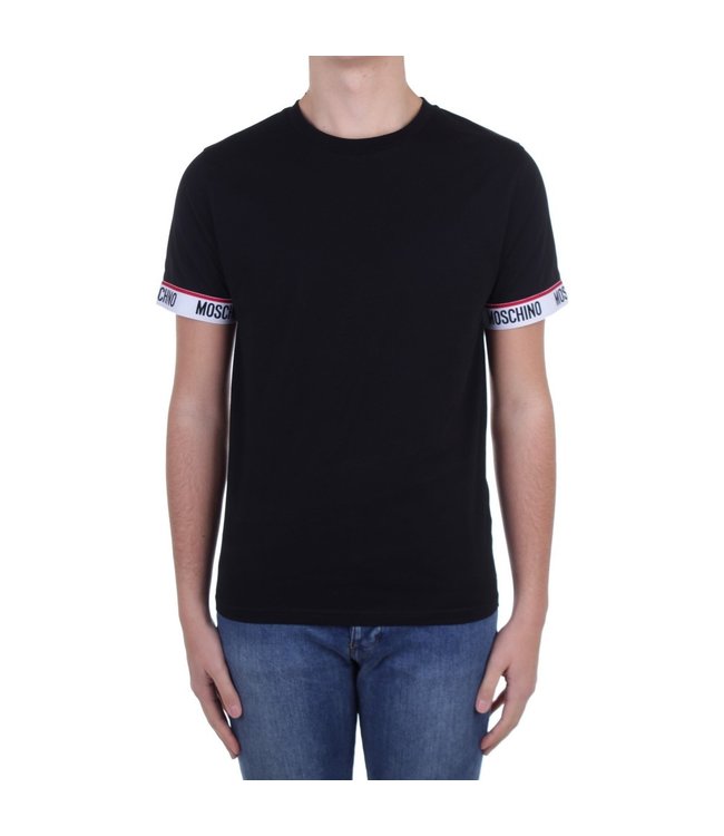 Moschino T-shirt arm logo-Black