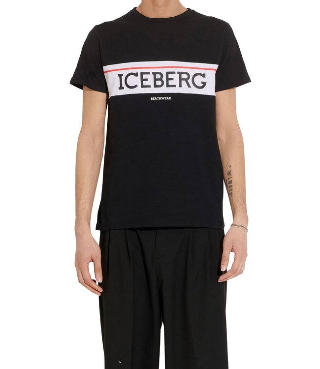 ICEBERG T-shirt Bicolor logo-Black