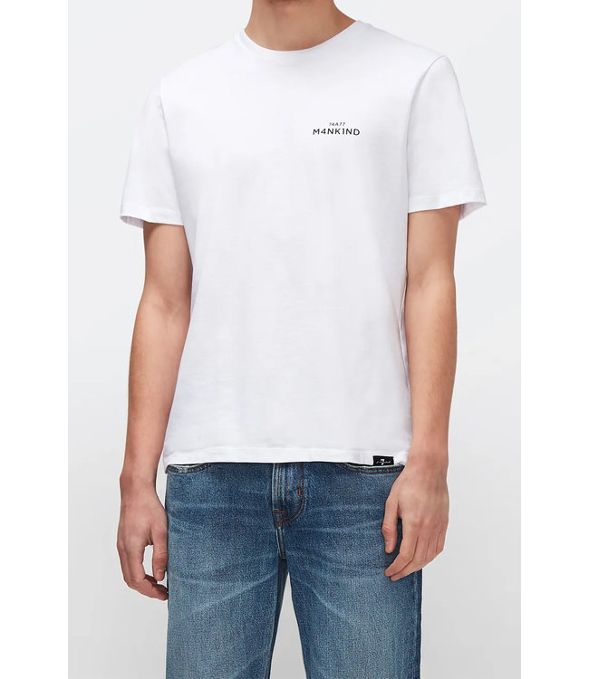 7 For All Mankind Tee Back logo-White