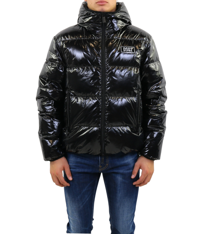 Troosteloos Fervent kin Dsquared2 : Hooded puffer-Black-S74AM1322 - Coats leermode