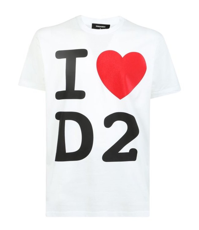 Dsquared2 I Love D2 Cool Tee-White