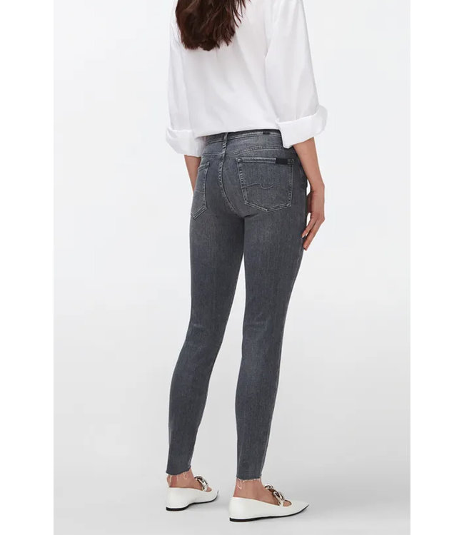 7 For All  Mankind SliI Moon Tune raw cut-Grey