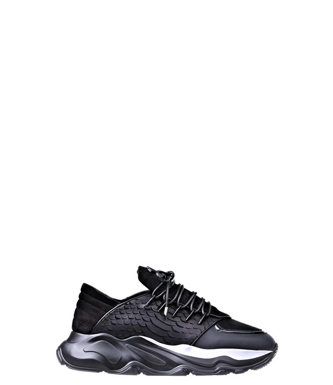 Benjamin Berner Sneaker Phoenix-Python cut matt nappa-Black