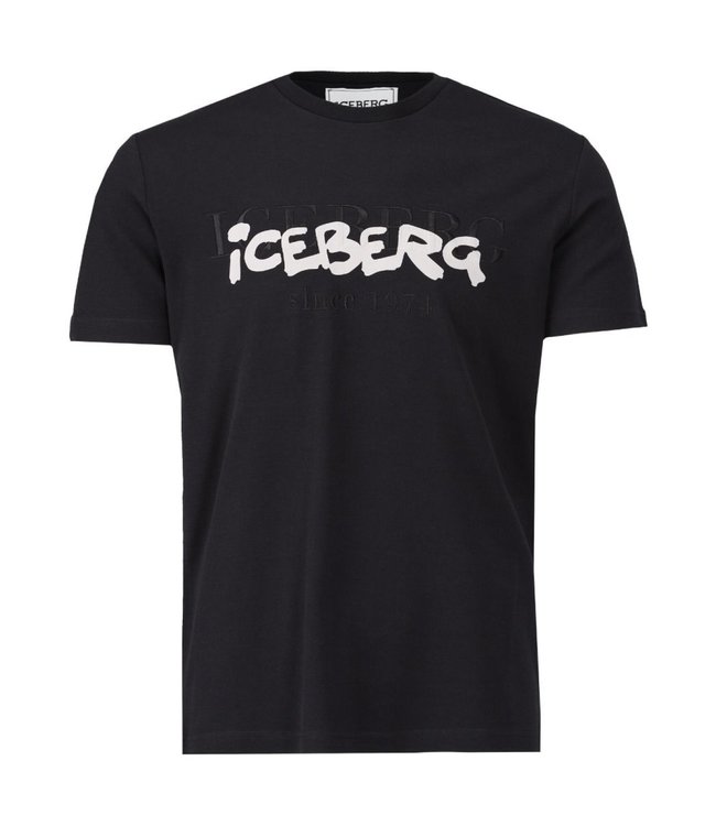 ICEBERG Heritage logo tee-Black