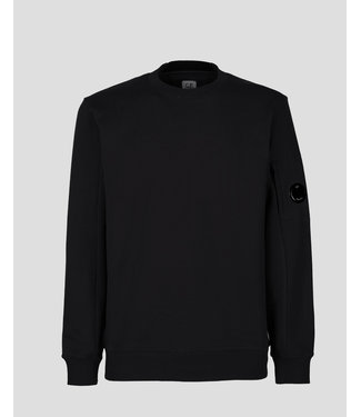 C.P Company Diagonal Raised Fleece Sweatshirt-Black