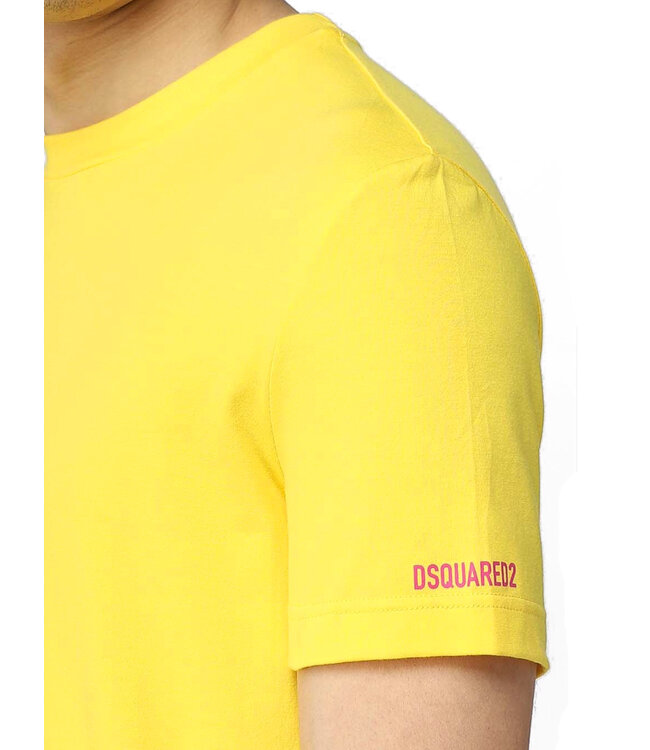Dsquared2 Tee arm logo-Yellow